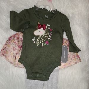 Unicorn outfit sz 0-3 Months  nwt
